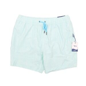 Mr Swim Mens Stretch Swimming Trunk Sweeping Vines Sky Blue XL Lined Drawstring